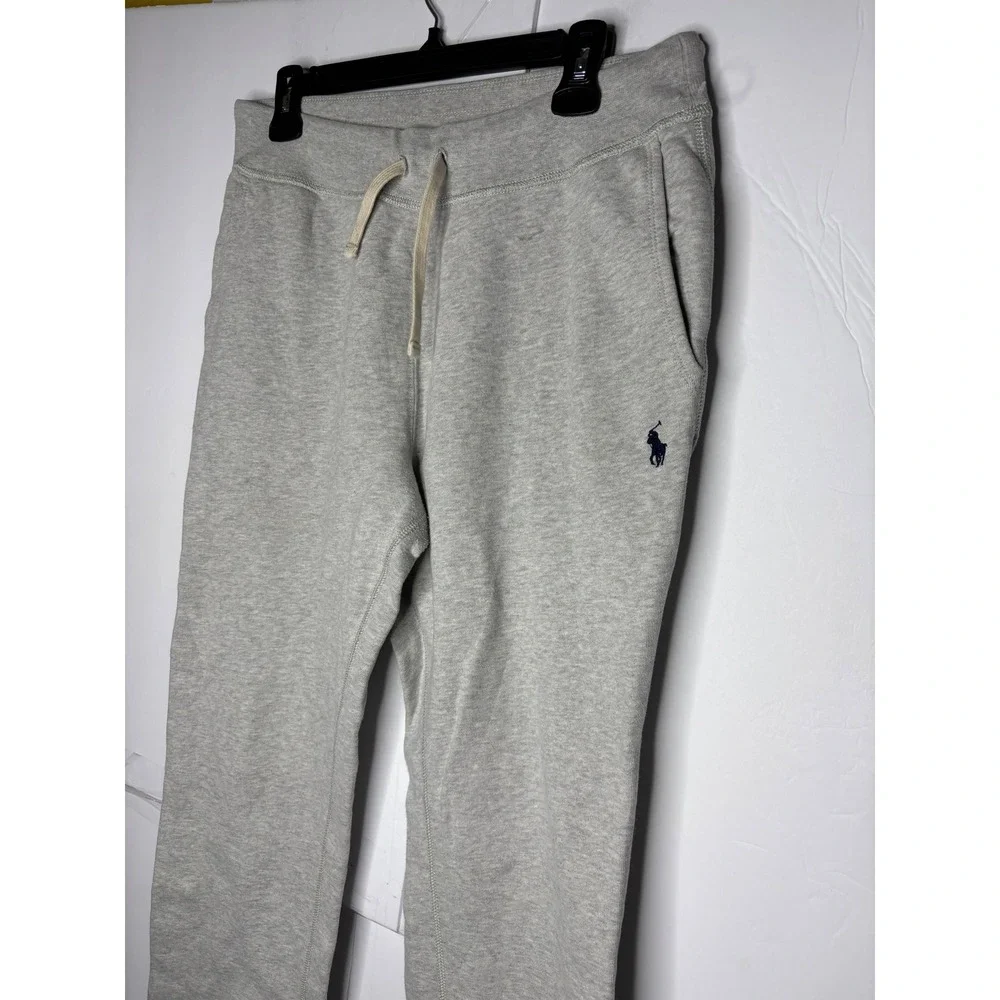 Polo Ralph Lauren Mens Small Heather Grey Fleece Sweatpants Pony Logo Joggers